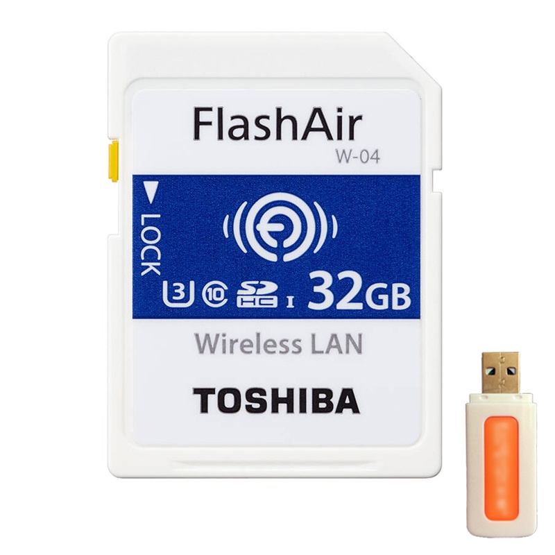 [赠读卡器]东芝(TOSHIBA)SD卡 32GB 第四代无线WIFI传输单反相机存储卡 读90MB/s写70MB/s