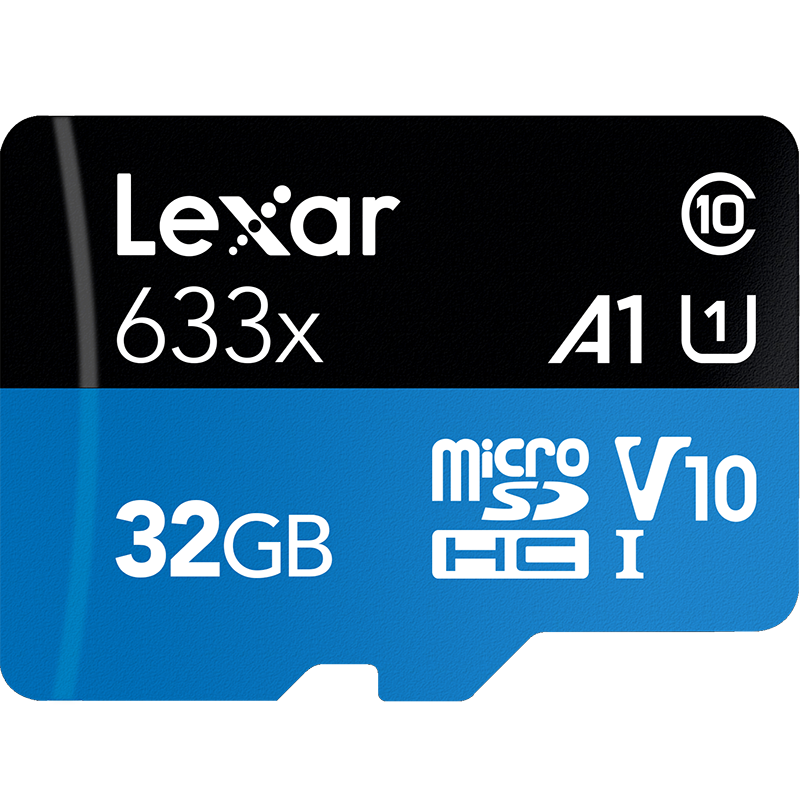 雷克沙Lexar TF卡32GB 633X读95MB/s大疆无人机 Gopro运动相机 手机存储卡(配SD卡套)