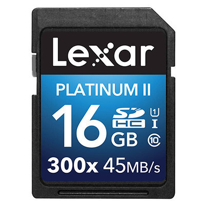 雷克沙(Lexar)SD卡 16GB 300X 读45MB/s相机存储卡