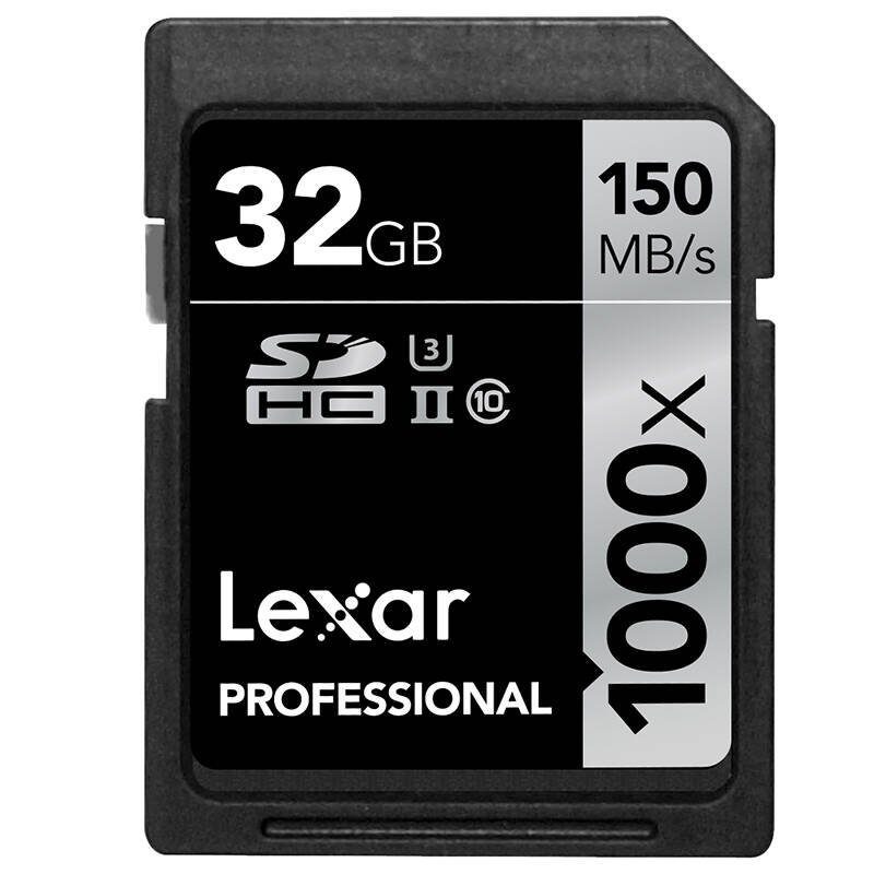 雷克沙Lexar SD卡32GB 1000X读150MB/s写75MB/s相机存储卡