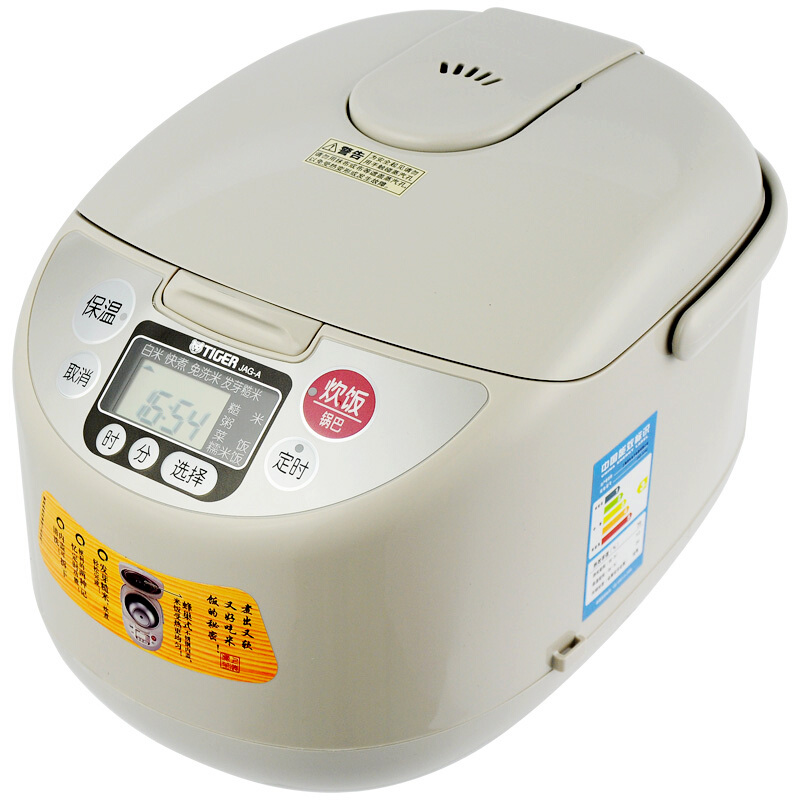 虎牌(TIGER) 微电脑型电饭煲电饭锅 智能多功能预约定时加热 JAG-A18C 5L 白色(TM)