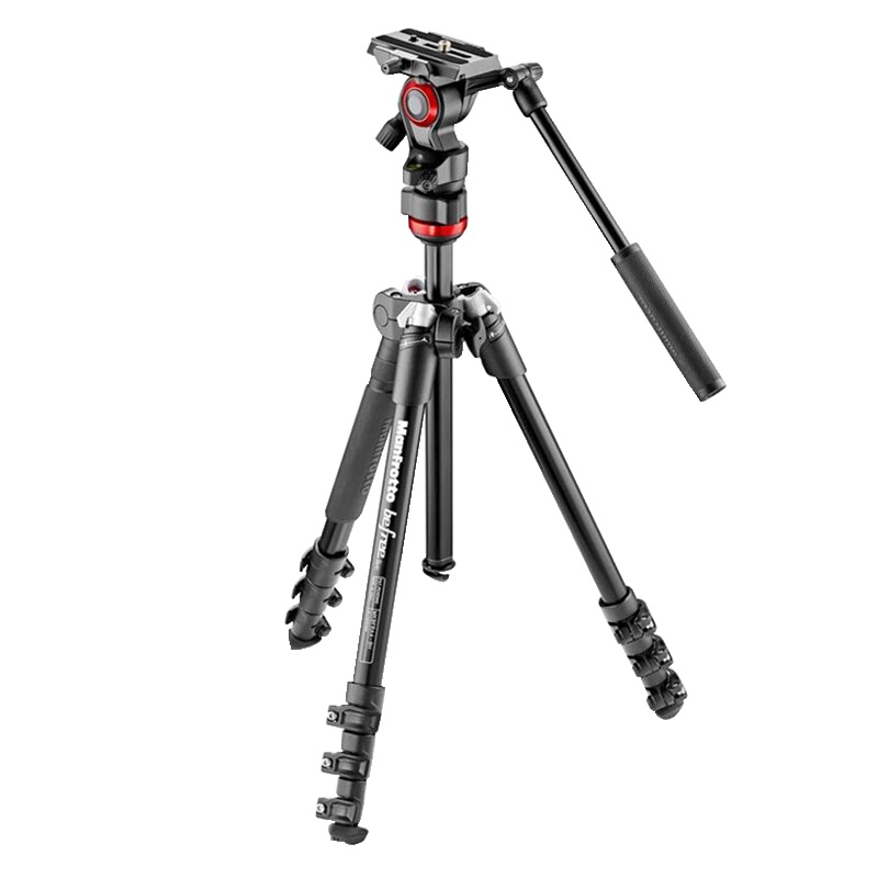 曼富图(MANFROTTO) MVKBFRT-LIVE 铝合金黑色旋钮式相三脚架套装(含Befree Live液压云台)