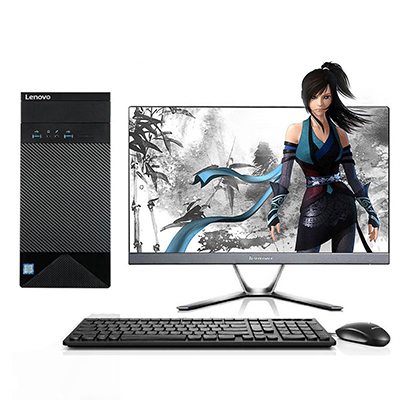 联想(Lenovo)家悦3055台机+21.5双超显示器(E2-7110 4G 500G 无光驱 WIFI 教育软件)