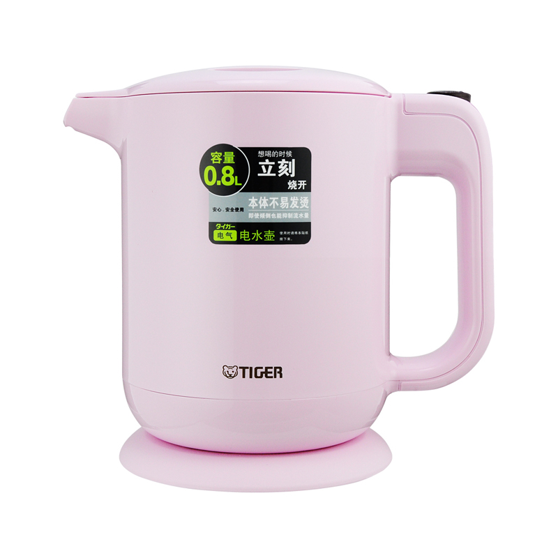 虎牌(tiger)电热水壶烧水壶商务办公速开智能加热不烫手壶PFY-A08C 800ml 白色