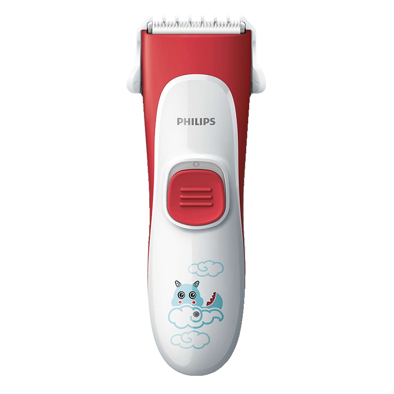 飞利浦(Philips)儿童电动理发器 婴儿家用剃头刀理发 安全陶瓷刀头全身水洗 HC1088/15红色