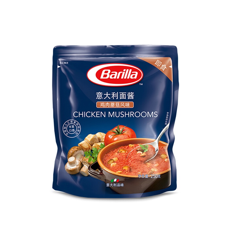 Barilla百味来 国产鸡肉蘑菇风味意大利面酱 其他意面酱袋装250g