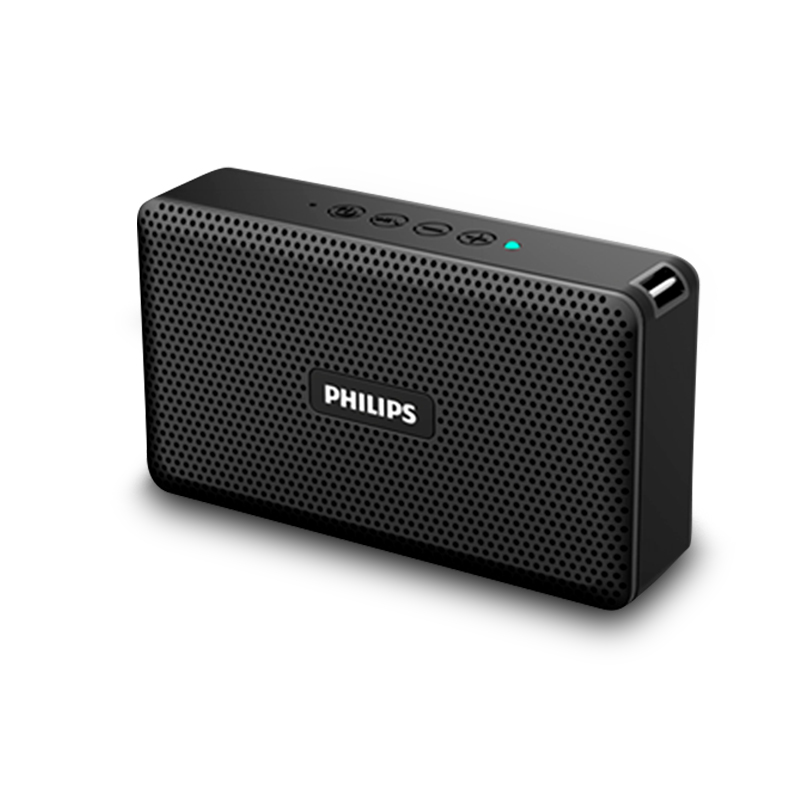 Philips/飞利浦CN-BT15无线便携式蓝牙音箱 户外迷你手机电脑车载小音响低音炮 支持音频线输入免提通话