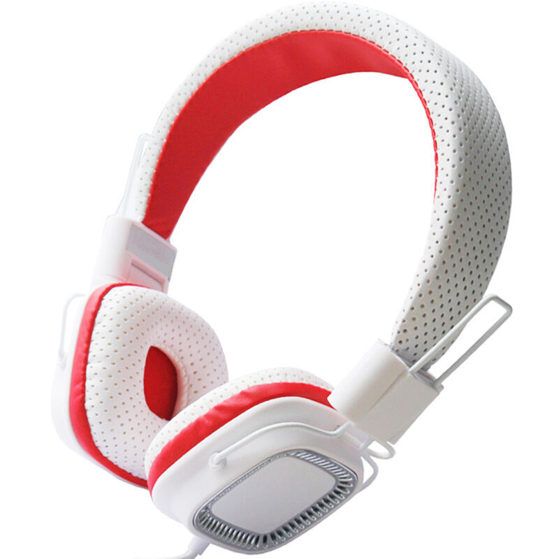 kanen/卡能 IP-890音乐电脑头戴式耳机立体声折叠式耳机手机耳麦通用重低音带麦女白色