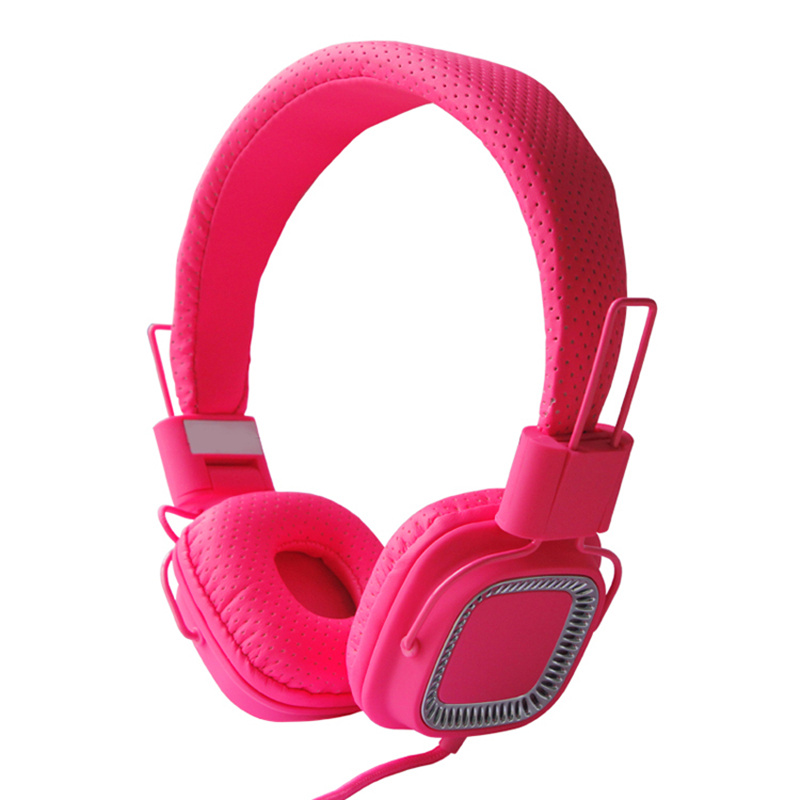 kanen/卡能 IP-890音乐电脑头戴式耳机立体声折叠式耳机手机耳麦通用重低音带麦女 红色