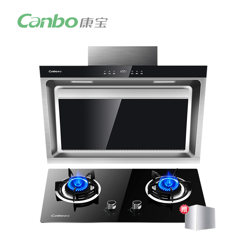 康宝(Canbo)DJ118A+JZY2QL360B侧吸式抽油烟机燃气灶煤气液化气灶具烟灶套餐套装 液化气版本
