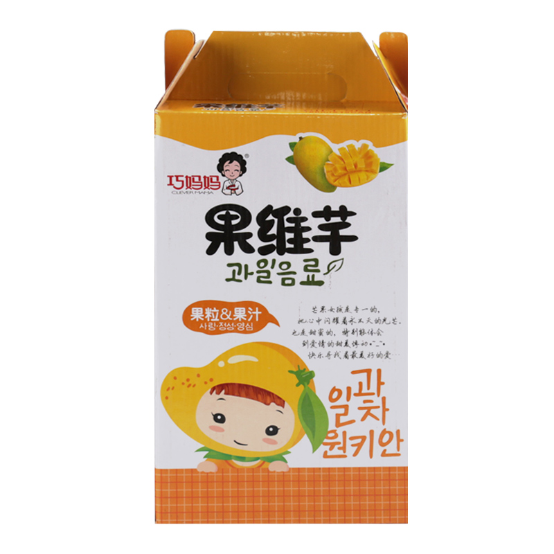 巧妈妈果维芊芒果味果粒果汁饮料180ml*15瓶