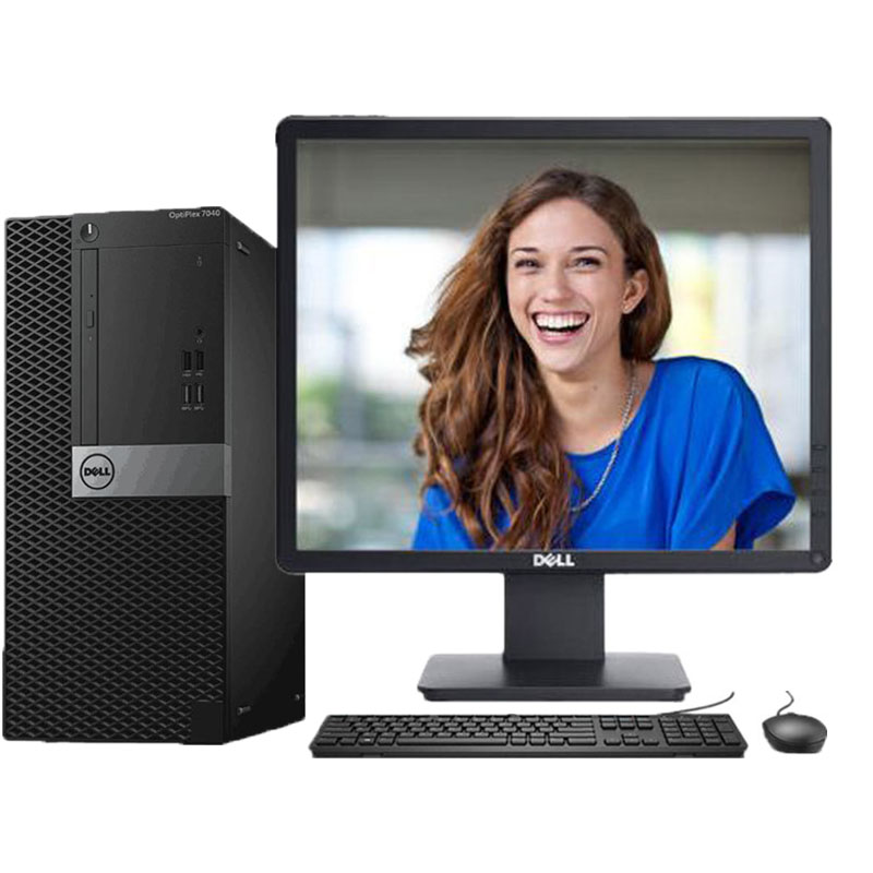 戴尔(DELL)7040MT台式电脑i7-6700/4G/1T/2G独显/DVDRW//三年/23.8寸/win7pro