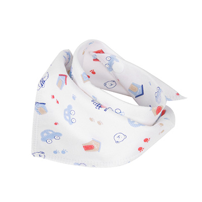 植护 宝宝三角巾 婴儿围嘴兜口水巾(房子)