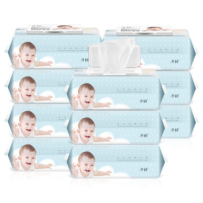 子初 婴儿手口柔湿巾90抽/包*10包