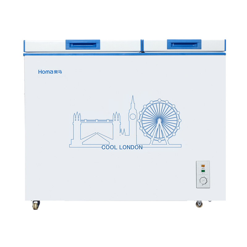 奥马(Homa)BCD-210H 210升 双箱双温冷柜 卧式 新一级(伦敦蓝)