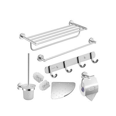 JOMOO九牧浴室卫生间置物架套装挂件太空铝浴巾毛巾架939405