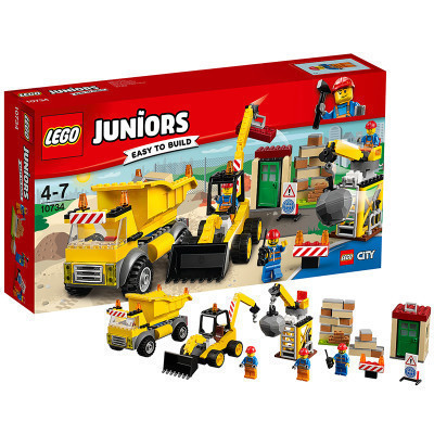 LEGO乐高 Juniors小拼砌师系列 爆破现场10734 塑料玩具 4-8岁 100-200块