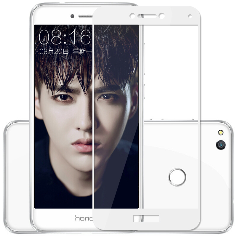 ESCASE 华为荣耀8青春版钢化膜 荣耀8青春版钢化膜 全覆盖高清防爆防指纹手机贴膜 手机钢化膜 防爆贴膜