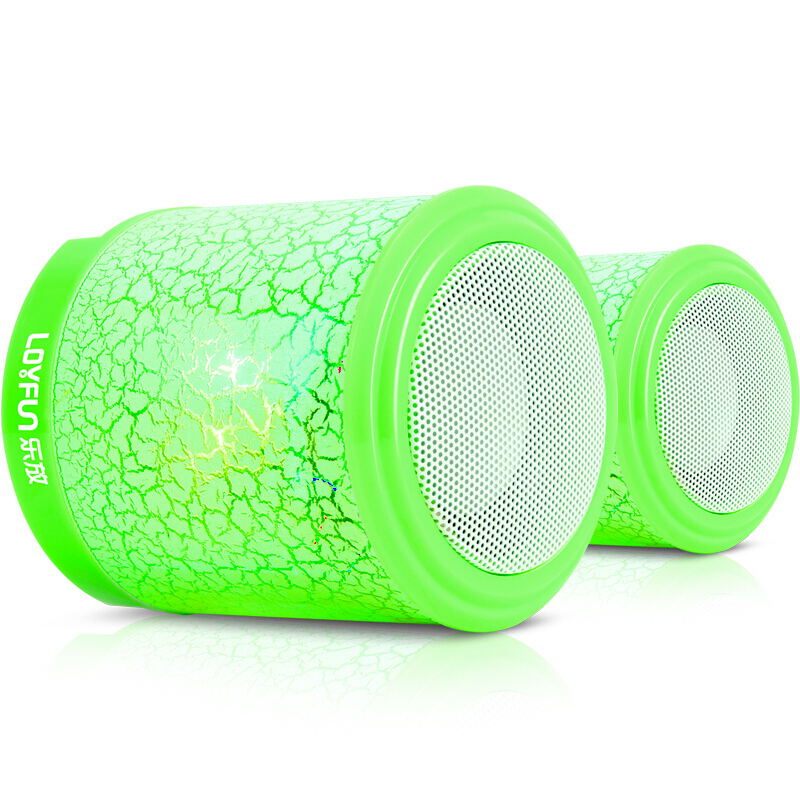 LOYFUN/乐放 H2700台式电脑音响迷你小音箱笔记本低音炮USB手机 双支板绿色 迷你组合音响[自营]