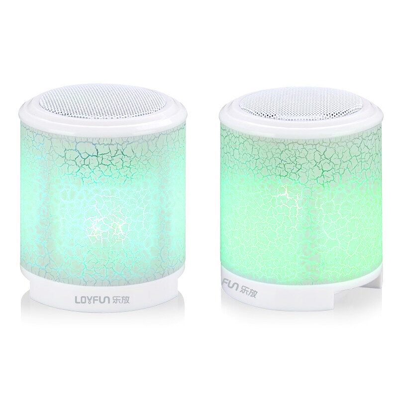 LOYFUN/乐放 H2700台式电脑音响迷你小音箱笔记本低音炮USB手机 双支板白色 [自营]