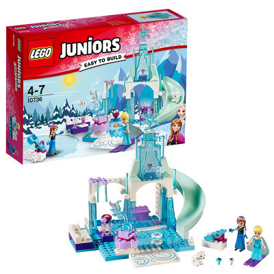 LEGO 乐高 Juniors小拼砌师系列 安娜和艾莎的冰雪乐园10736 4-7岁 50-100块 塑料玩具