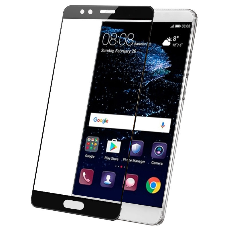 ESCASE 华为P10钢化膜 华为P10玻璃膜 全覆盖高清防爆防指纹手机贴膜 全屏钢化玻璃膜