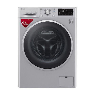 LG洗衣机WD-M51BNF45 9公斤 洗烘一体机 DD变频电机 智能手洗 中途加衣 95°煮洗 洁桶洗 滚筒 奢华银