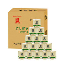 韶能本色 卫生纸 真情系列4层180g压花有芯卷纸*27卷 整箱销售