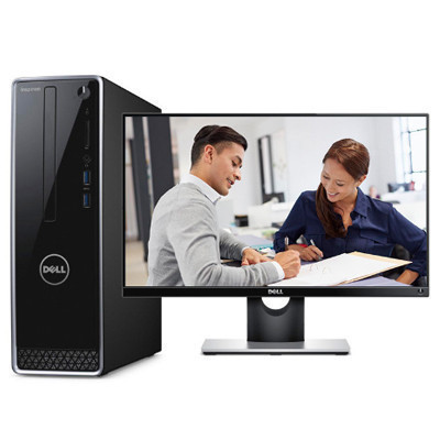 戴尔(DELL) 灵越3250-R7738B 台式电脑( i3-6100 4G 1TB Win10)黑+23英寸显示器