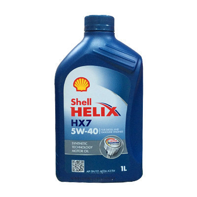 壳牌(Shell)蓝喜力合成机油 Helix HX7 5W-40 SN级 1L/瓶(德国原装进口)