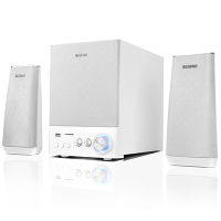 恩科(ENKOR)E900B 电脑音响低音炮2.1蓝牙音箱木质低音炮插卡 白色