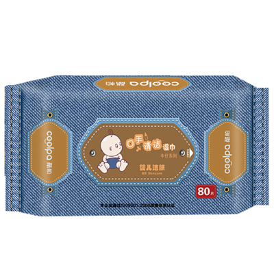 [苏宁自营]酷帕(coolpa)牛仔系列口手清洁湿巾80片*32包整箱销售 KPN-80P 宝宝湿巾 酷帕湿巾 婴儿湿巾