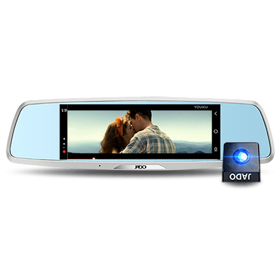 捷渡JADO 行车记录仪 双镜头 带电子狗 高清夜视 后视镜 导航倒车影像一体机