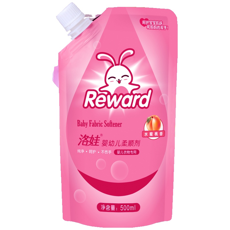 Reward洛娃婴幼儿柔顺剂500ml袋装水蜜桃香