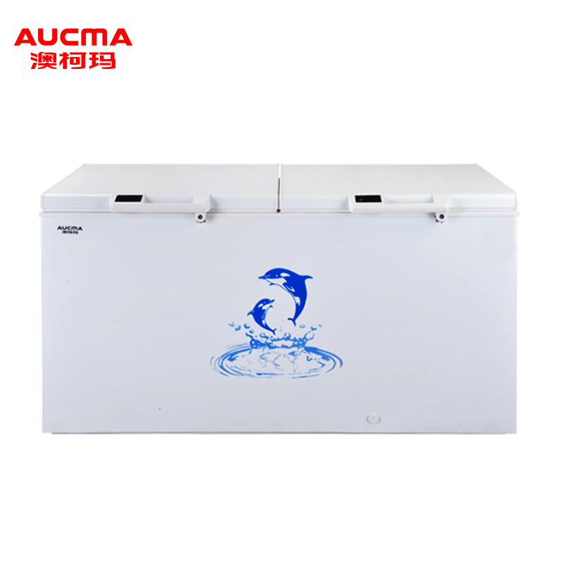澳柯玛(AUCMA) BC/BD-447D 447升 冰柜商用 大容量 单温 冷藏冷冻 双开门 卧式大冷柜