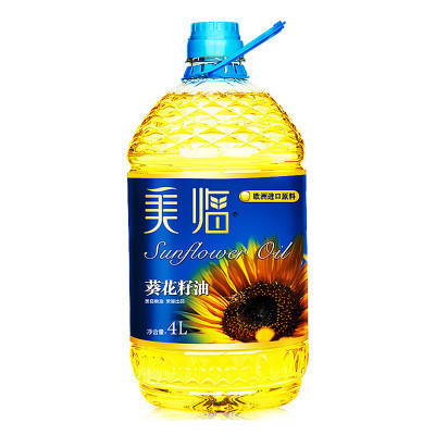 美临 一级葵花籽油 食用油 进口原料 家庭装 4L