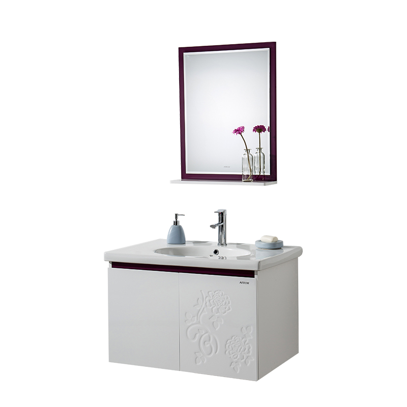 箭牌ARROW卫浴 浴室柜PVC 挂墙洗手盆洗脸盆柜镜柜浴室柜组合AE2105系列