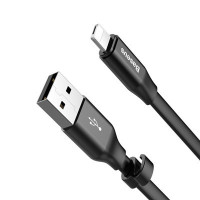 倍思BASEUS苹果数据线安卓二合一充电线便携两用通用适用iphoneX/8小米华为 1.2米黑色铝合金USB接口连接线