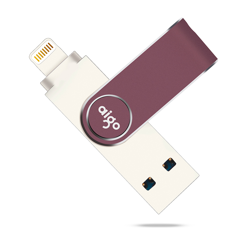 爱国者(aigo)64G苹果手机U盘 U365 USB3.0苹果官方MFI认证 iPhone和iPad双接口手机电脑用