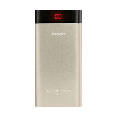 品胜 LED薄彩 超薄 移动电源/充电宝 10000毫安 香槟金 数字显示屏