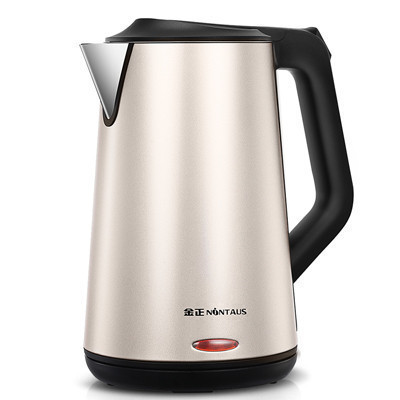 金正(NINTAUS)JZSH-15H58 (金色)电热水壶 双层防烫烧水壶 电水壶304不锈钢自动断电