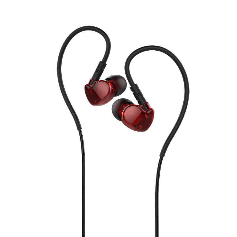 SongMars 耳挂式线控带麦耳机 有线 3.5mm GS-336 透明红 其他