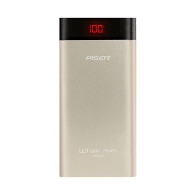 品胜 移动电源LED薄彩10000mAh (香槟金)