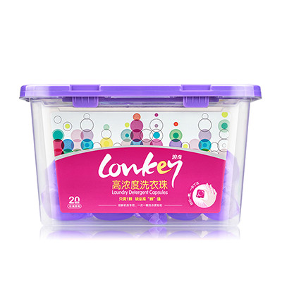 浪奇(LONKEY)花漾清香 深层去污 高浓度 洗衣液 洗衣凝珠20颗/盒(4倍洁净力) 浪奇出品