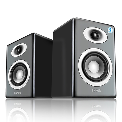 恩科(ENKOR)MD30B 有源书架2.0HIFI音箱 蓝牙音响 U盘NFC 黑色