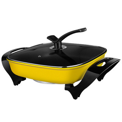 瑞典北欧欧慕(nathome)NDG1404 多功能电热锅电火锅家用电炒锅4L不粘锅煮面锅 鹅黄
