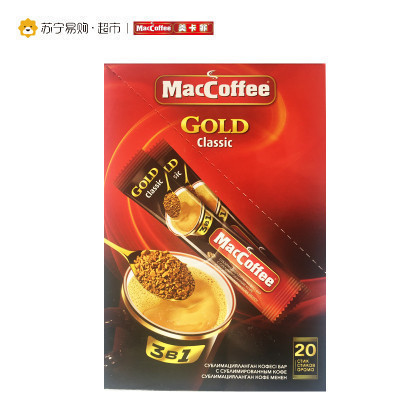 美卡菲（MacCoffee)金装 3合1速溶咖啡 320g(16g*20条) 马来西亚进口咖啡