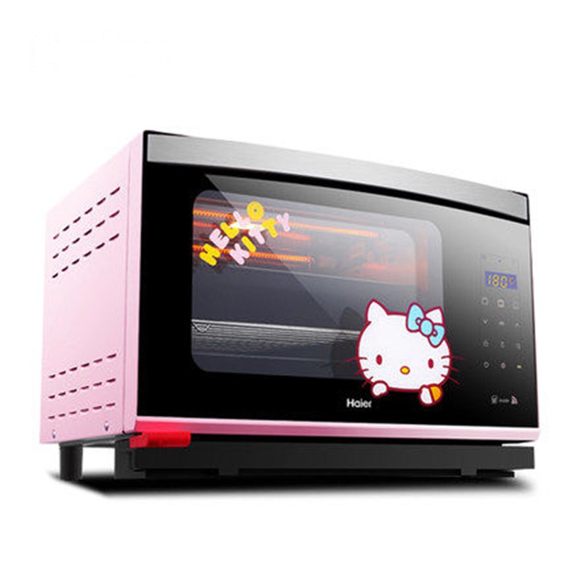 Haier/海尔 XNO28-KTF电烤箱家用烘焙多功能蒸烤箱hellokitty粉