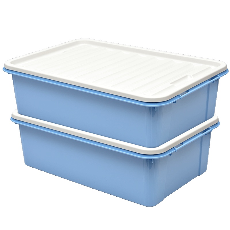 JEKO&JEKO 收纳箱30L塑料整理箱2只装床底箱衣服收纳盒儿童玩具储物箱(加长款) SWB-5437