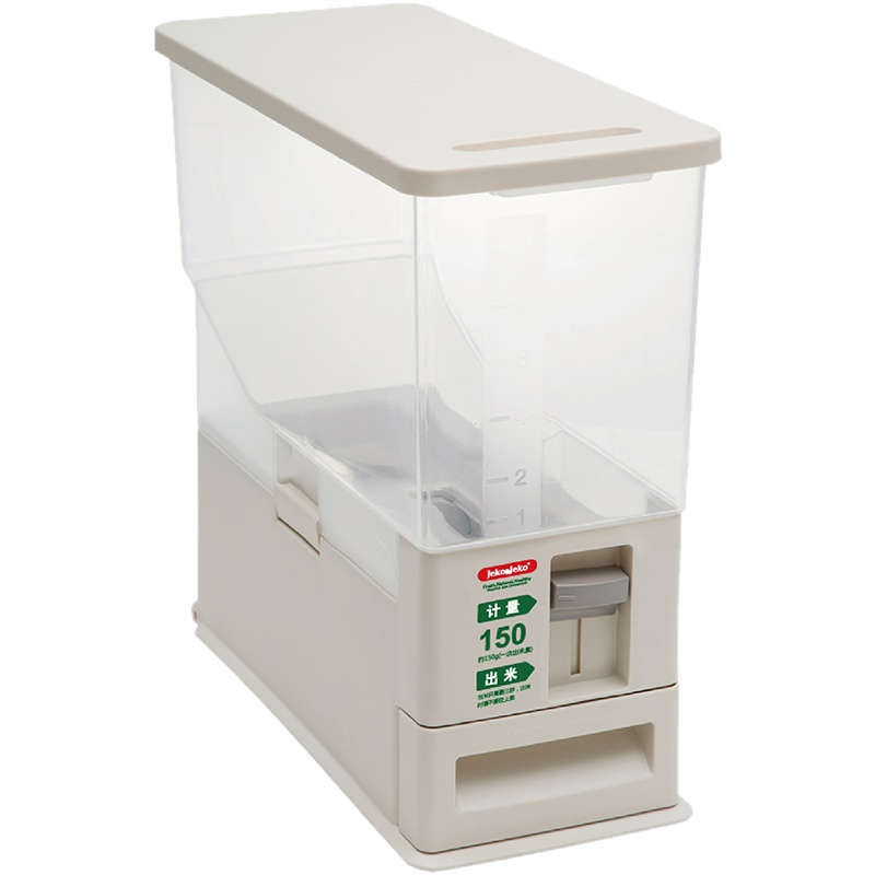 JEKO&JEKO 自动计量米箱收纳桶密封塑料透明储米箱米桶12公斤装防虫防潮米缸收纳箱 SWB-5389